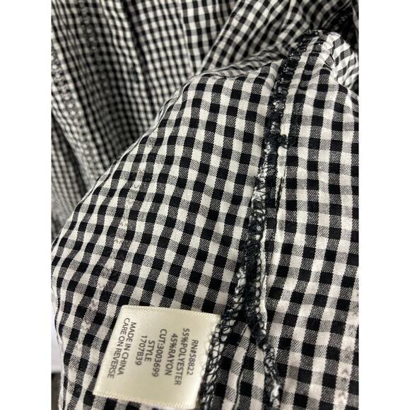 Max Studio Gingham Button Down Shirt Size Large - Picture 5 of 6